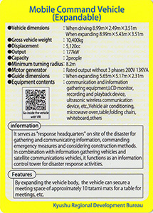 対策本部車（拡幅型）　九州インフラカード