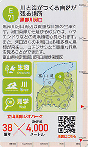 立山黒部ジオカード　Ｅ（黒部川扇状地）エリア